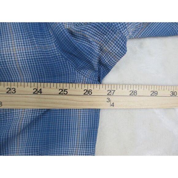 Duluth Trading Shirt Mens Extra Large Blue Plaid Button Up‎ Lightweght Outdoors - Picture 6 of 8